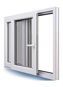 Parallel-Schiebe-Kipp-Element aus Kunststoff